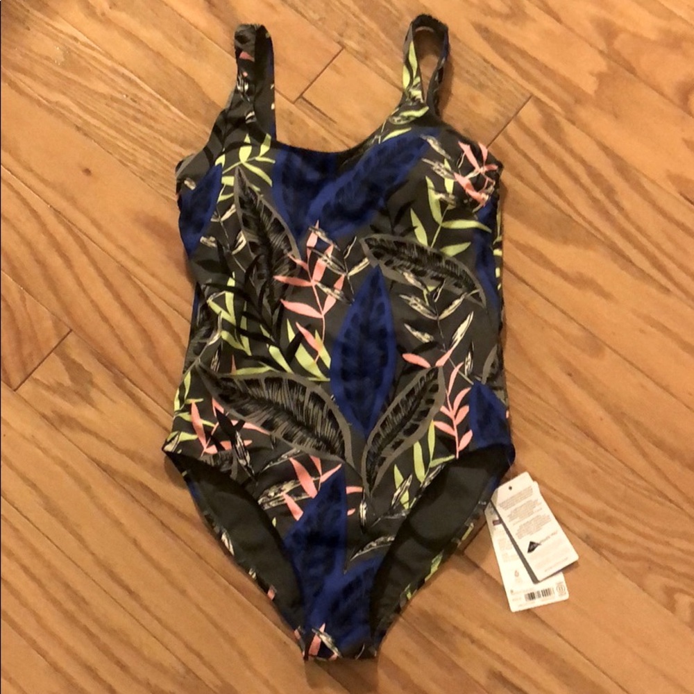 Athleta Herb Olive Midnight Palm One Piece